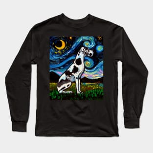 Great Dane Harlequin Night Long Sleeve T-Shirt